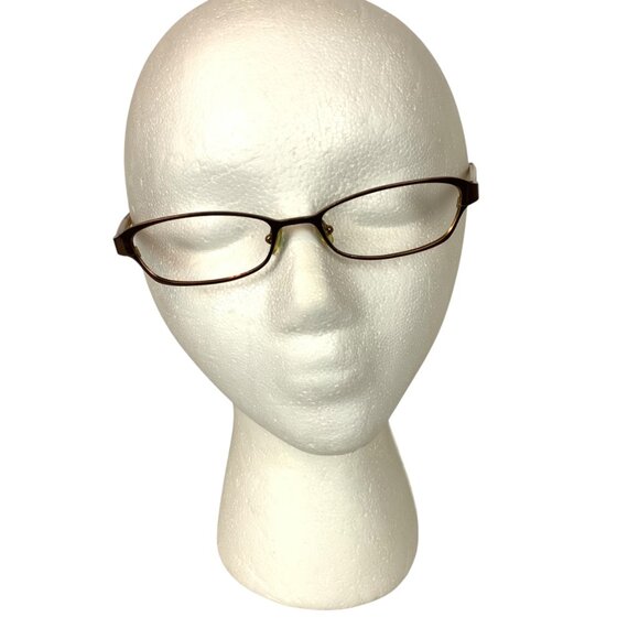 Ted Baker B105 Amber Rectangle Eyeglasses Frames Metal 52-17-135 - Picture 1 of 11